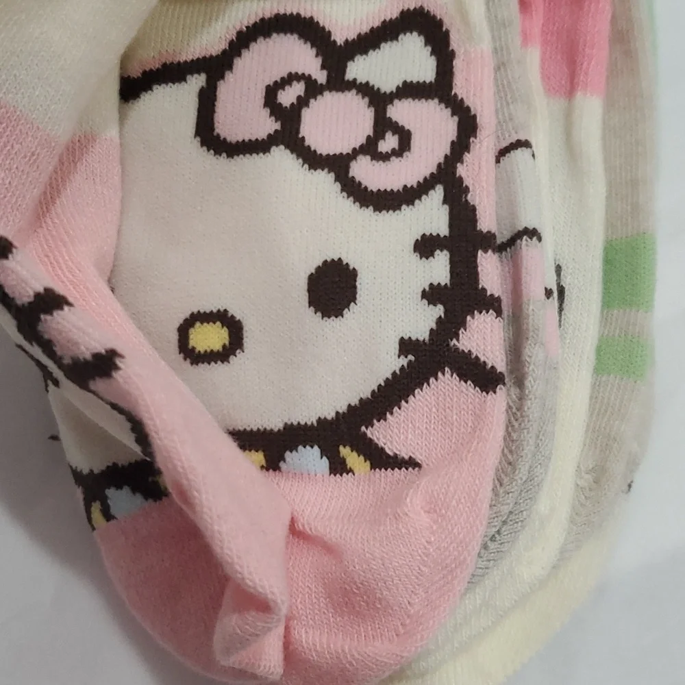 Hello Kitty assorted hello‎ kitty & friends printed no show socks, 5pairs new